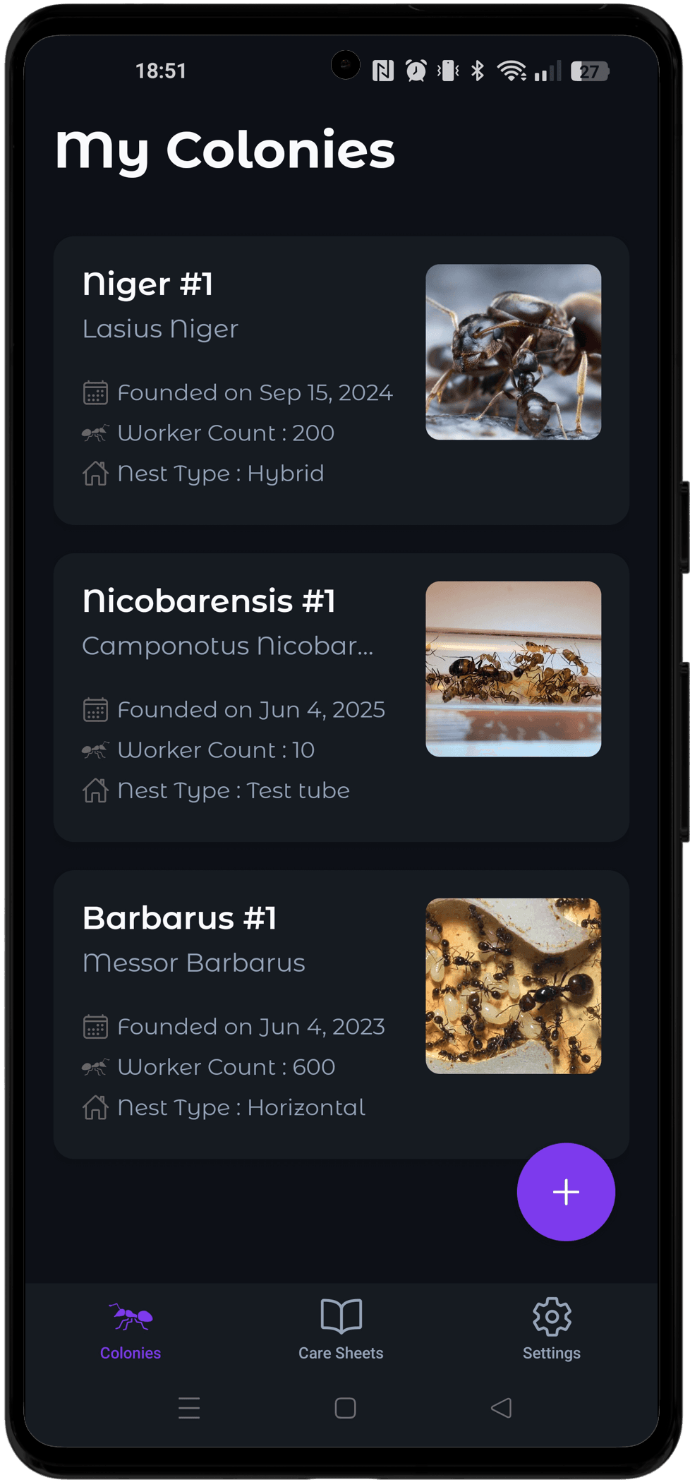 Manage your colonies